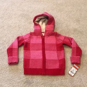 NWT Cat&jack toddler girls zip up sweater sz 2T